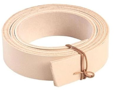 QIUMING Lederriemen, Gürtel, blanker Streifen, echtes Rindsleder, Werkzeug, pflanzlich gegerbtes Leder, Schulter- und Po-Handwerk, Gürtelanhänger