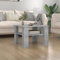 BIGBARLEY Couchtische, niedrige Tische, Sofatische, Ablagetische,Couchtisch Betongrau 60x60x42 cm Holzwerkstoff