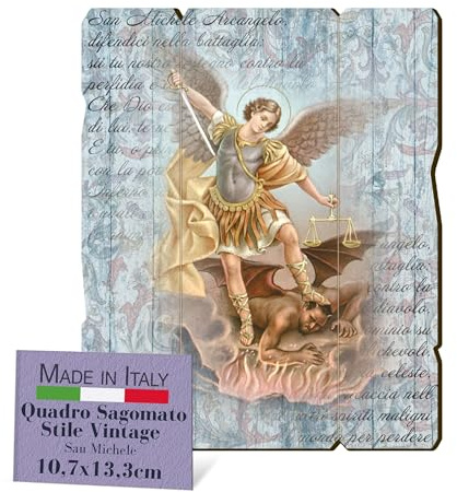 Fratelli Bonella | Bild aus Holz, geformt, Vintage-Stil, San Michele, Maße: 10,7 x 13,3 cm, hergestellt in Italien