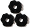 CCYXFB 3 Groß Stück Haargummi Damen, Plüsch Haargummis Mädchen, Weiche Dicke Haarband Kinder Scrunchies Haarschmuck Winter-Schwarz-D:12cm(4.72inch)