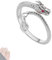 NLIADVY Drachenschwanz Qiankun Glücksring, S925 Sterling Silber Drachenring, offener Verstellbarer Ring Damen für Mädchen Jungen (1PCS,Adjustable)