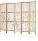 murando - Paravent Innen Raumteiler Holz Abstrakt 225x172 cm 5-teilig Japanische Trennwand Raumtrenner Room Divider Mobiler Sichtschutz Spanische Wand Raum Abtrennung Botanik Natur b-A-10385-bh-b