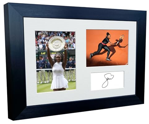Kitbags & Lockers 30,5 x 20,3 cm, signiert, A4, Serena Williams, signiert, Fotorahmen, Tennis, Grand Slam, Wimbledon, Poster, Geschenk, dreifach