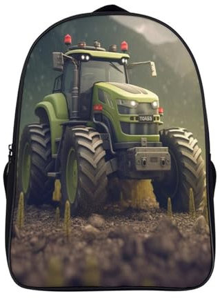 WENNUAN Traktor Kinder Für Schule Und Reise Kinderrucksack Einstellschnalle Schultergurte,Outdoor Auto Backpack 16inch