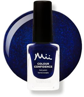 Mii Colour Confidence Quick Dry Nail Polish | Long Lasting Nail Polish & Fast Drying Nail Polish | Nail Strengthening Polish with Nourishing Formula | 14ml Nail Paint | Winter's Night, Midnight Blue