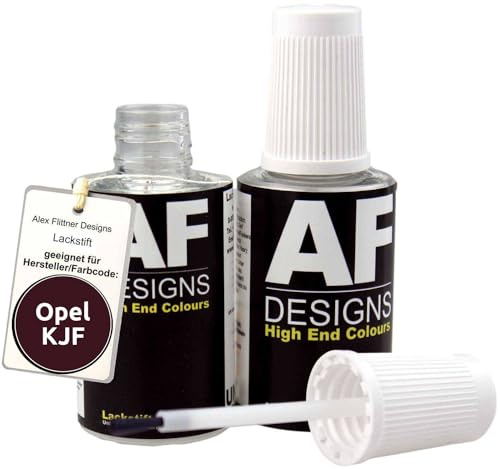 Alex Flittner Designs Lackstift für Opel RUBIN ROT KJF 2x20 ml | Lackstift Set geeignet für Farbcode: KJF und Farbname: RUBIN ROT