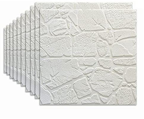 ZlyxLzq Wallpaper,Wallpaper 10PCS 3D Three-Dimensional Wall Sticker, Thick Sandstone Self-Adhesive Wallpaper, Brick Pattern Anti-Collision Bedroom Wall Sticker Wall Covering (Color : A1) (Color : A1)