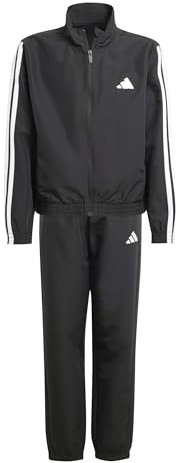 adidas Unisex Kinder ESSENTIALS CLIMACOOL TRACKSUIT, black/white, 11-12 Years