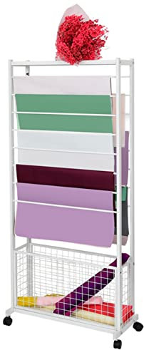 Band-Halter, Organizer, Ständer – großes Fassungsvermögen, Metall, Bastelpapier, Organizer mit Rädern, für Floristen/Dessert/Geschenkladen