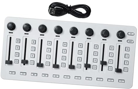 Amagogo Tragbarer MIDI-Controller, 8 Knöpfe, 8 zuweisbare Steueraktoren, USB-Controller, MIDI-Mischpult