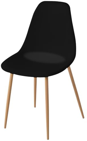 FORNOR Stuhl, Holz, Schwarz, 45 x 48 x 85 cm