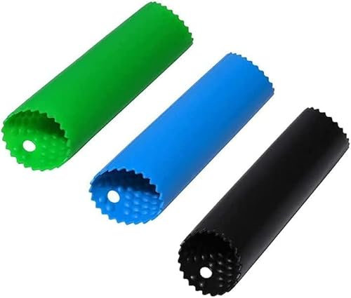 3 Pcs Garlic Peeler Skin Remover Roller Keeper,Easy Quick to Peeled Garlic Cloves with Best Silicone Tube Roller Garlic Peeling Press Tube Kitchen Tool (Green,Blue,Black)