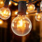 Romwish LED Lichterkette Außen 5M, Dimmbar & Wetterfest IP44, G40 Glühbirnen Warmweiß, Anschlussfertig für Garten, Balkon, Terrasse, Party