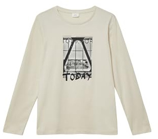 s.Oliver Langarm-Jersey-Shirt mit Frontprint