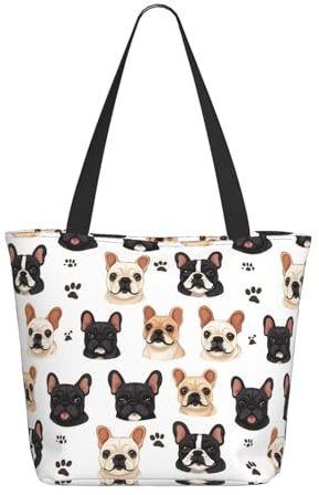 GVYGVY Reisetasche für Damen – leichte Handtasche mit niedlichem Mops-Aufdruck, Krankenschwester, Strand, große modische Handtasche mit Reißverschluss