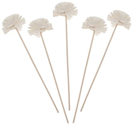 PartyKindom 5stücke Teiliges Rattan Duftstäbchen Mit Blumenform Natürliche Aroma Diffuser Stöcke Für Ätherische Öle Schnell Absorbierend Dekorativ Für Wohnräume Badezimmer Büro Und Hochzeit La