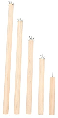 ibasenice 5stücke Holz Sitzstangen Für Vögel Papageien Perch Stangen Für Vogelkäfig Verstellbar Und Stabil Für Wellensittiche Cockatiels Und Kleinere Vogelarten