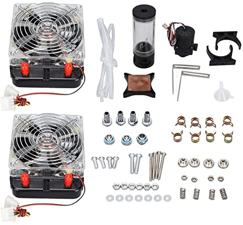 Lüfter-Kit, CPU-Wasserkühlsystem, DIY-Computer-Wasserkühlungs-Kit mit S600-Wasserpumpe, 10-Röhren-Wärmeableitungskühler, GPU-Wasserblock für PC-Gaming und Übertaktung