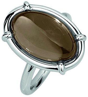 XEN Ring mit 16x10 mm Rauchquarz Cabochon 57 (18.1)