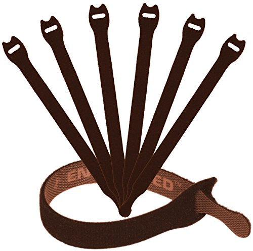 Reusable Cable Ties 1/2 x 8 (1.25cm x 20cm) - 30 Pack (Brown)