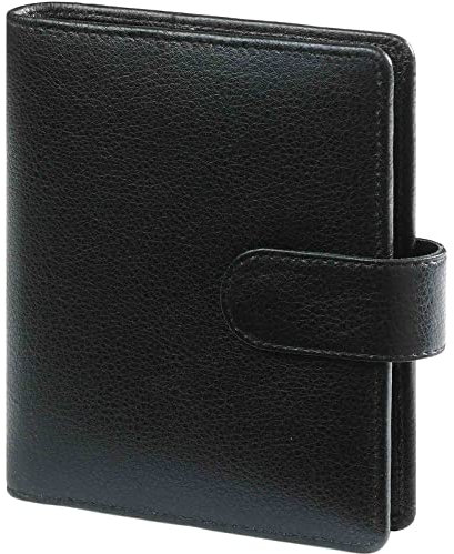 Nachfullbarer Tasche Terminplaner Organizer Schwarzes Leder 2024 2025 2026