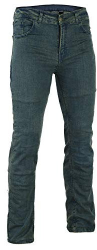 Bikers Gear Australia Jeans Kj09-14 para mujer, con forro de kevlar elástico, para motocicleta, con protección CE extraíble, mezclilla vintage, 14 UK