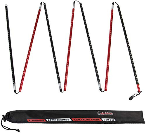 ALPIDEX Lawinensonde Schneesonde Aluminum 260 cm oder 320 cm, Länge:320 cm