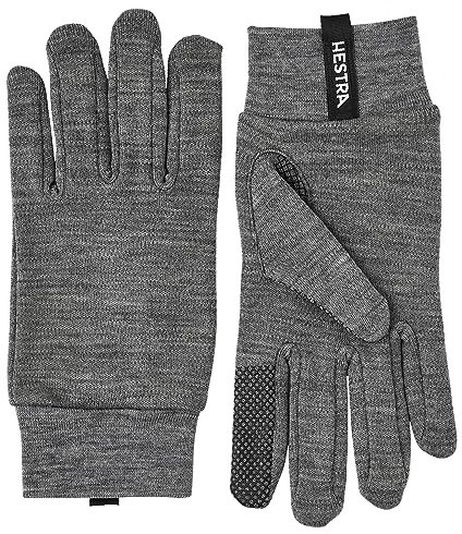 HESTRA Merino Touch Point Liners Handschuhe, Größe 7, 2020, Grau, grau, 33