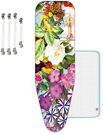 LSSUP BüGelbrettbezug, 160x60cm, 100% Baumwolle, Extra Dicke Polsterung, BüGeltischbezug Universal, Inkl BüGeltuch und 4 Spannern, XXL