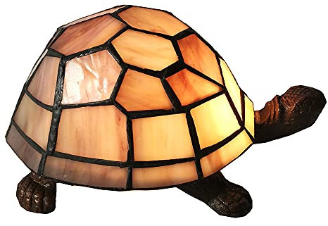 Clayre & Eef Tischlampe Tiffany Schildkröte 23x14x8 cm E14/max 1x25W LumiLamp 5LL-6054