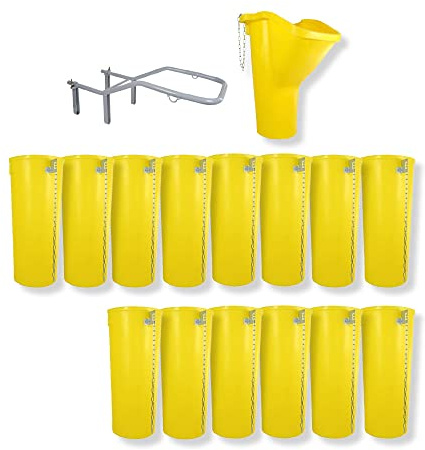 SIRL Profi Bauschuttrutsche Schuttrutsche Schuttrutschen Schuttrohr SET (15m (1x Rahmen, 1x Trichter, 14x Fallrohr))