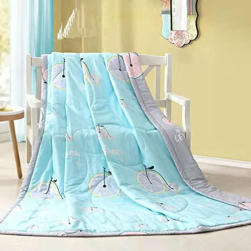 FANSU Tagesdecke Bettüberwurf Steppdecke Mikrofaser Doppelbett Einselbetten Gesteppt Bettwäsche Sofaüberwurf Wohndecke Bettdecke Stepp Gesteppter Quilt (Blaue Zitrone,200x220cm)