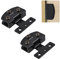 UFURMATE Door Hinge, 2Pcs Unilateral Adjustable Glass Door Clamp Hinges Zinc Alloy Side-Mount Pivot Hinges 90 Degree Black Clip Hinge Replacement Parts for 5-8mm Frameless Glass