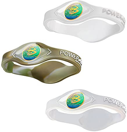 Power Balance Das Original-Performance-Armband, Silikon-Gummi-Armbänder, Sport-Armband für Männer und Frauen, 3er-Pack, Armreifen, sicher, wasserdicht, leicht, langlebig, Größe M + M + L