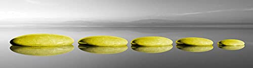 Moderne Abstrakte Graue Serie Yellowstone Kunst Leinwand Gemälde Wandkunst Bilder für Wohnzimmer Dekor Ungerahmt-30x90cm