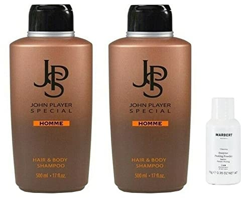 John Player Special Homme Hair & Body Shampoo 2x500 ml + Marbert Enzym Powder 10g Gratis