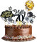 24 Stücke 50 Tortendeko Geburtstag Frau,50 Kuchen Deko Happy Birthday Tortendeko 50 Geburtstag Deko Cake Topper Mann Geburtstag Party(Gold Silber) (70-Black)
