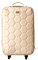 HAC24 Reisekoffer Trolley Reisetasche Beige Stoffkoffer 46 x 30 x 13 cm Rollkoffer Gepäck Koffer Handgepäck