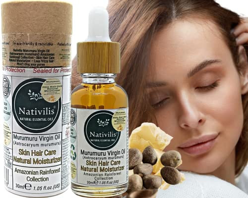 Nativilis Murumuru Natives Öl Astrocaryum murumuru Amazonian Rainforest Collection Vorteile Haut Haar Natürliche Feuchtigkeitscreme Weniger Krauses Haar Verstopft nicht Poren Copaiba 30ML