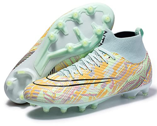 Kmrlofiy Zapatillas De Fútbol para Hombre Calzado De Fútbol Profesionales Spike Aire Libre Botas De Fútbol Hombre Niños Atletismo Training Zapatos De Fútbol Tacos Fútbol Deporte (36EU)
