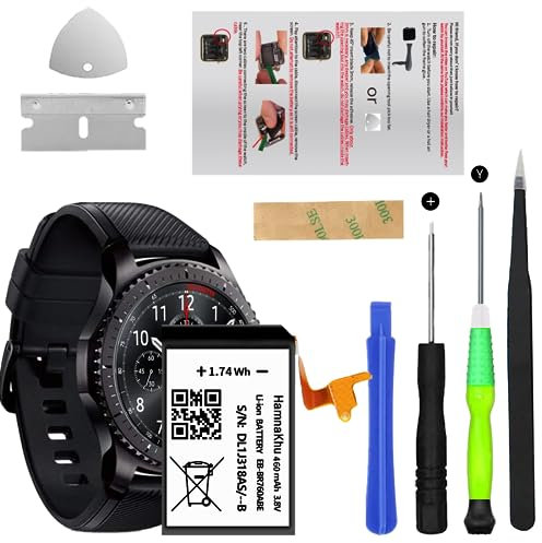 Akku für Samsung Gear S3 Frontier (SM-R760, R770, R765), LCLEBM für Samsung Gear S3 Frontier, Gear S3 Classic Ersatzakku EB-BR760ABE GH43-04699A mit professionellen Reparaturwerkzeugen
