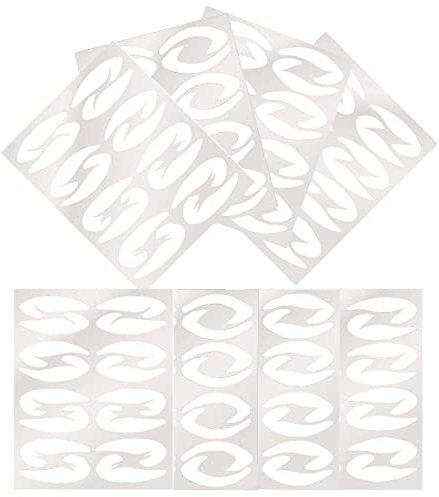 CUZXC 8 fogli cuscinetti per ombretto usa e getta,4 tipi adesivi per trucco occhi,adesivi per ombretto usa getta,per extension ciglia,eyeliner,trucco labbra,per evitare residui trucco occhi e labbra