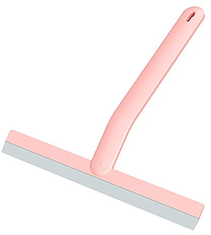 BYYLECL Duschabzieher Mehrzweck-Rakel aus Gummi für Duschtür, Fenster-Glasreinigung, Reinigungswerkzeug für Haushaltsreinigung, Rosa