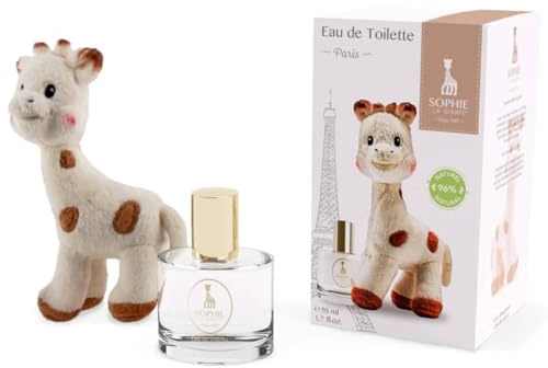 Sophie La Girafe Perfume Gift Set, Contains Natural, Vegan & Dermatologically Tested Eau de Toilette Perfume for Kids Age 5+ & Mothers, 50ml and Soft Plush Toy