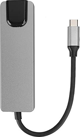 Docking Station USB C Digital Displaylink 5 en 1 Tipo-C Hub Aleación de Aluminio 5 en 1 Typec Hub a HDMI Adaptador 4K Typec a Gigabit Ethernet Rj45 Puerto de Expansión
