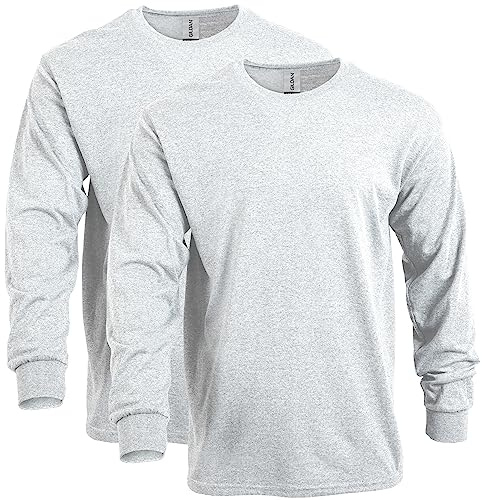 Gildan Adult Heavy Cotton Long Sleeve T-Shirt, Style G5400, 2-Pack