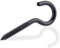 Lot de 10 crochets à visser M6 x 80 mm - Noir - En acier inoxydable - Vis à crochet lourde - Grand crochet à visser - Convient pour hamacs, auvents, fauteuils suspendus, chaises à bascule, câbles