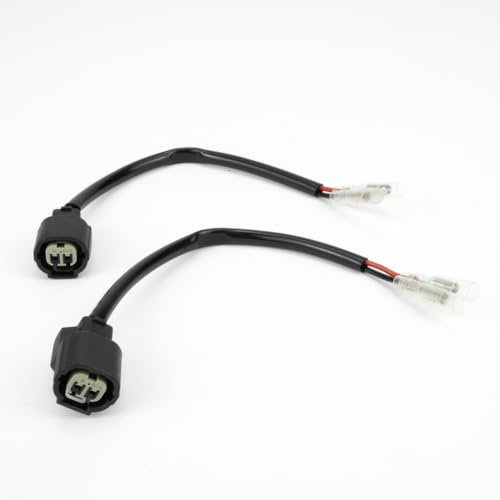 Aharon Motorrad 12V Verlaengerungskabel-Adapter für LED-Blinker | Kompatibel mit Motorrädern von Kawasaki | Motorrad Blinker Adapterkabel | Kabeladapterstecker | Wasserdicht