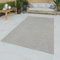 TT Home In-& Outdoorteppich Wetterfest Terrasse Esszimmer Abstraktes Retro Design 3D, Farbe: Grau, Größe:80x150 cm