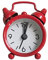 XZincer Netter Kleiner Wecker Kleine Uhr Kreativer elektronischer Mini-Wecker Metall Skater Kleidung Männer (Red, One Size)